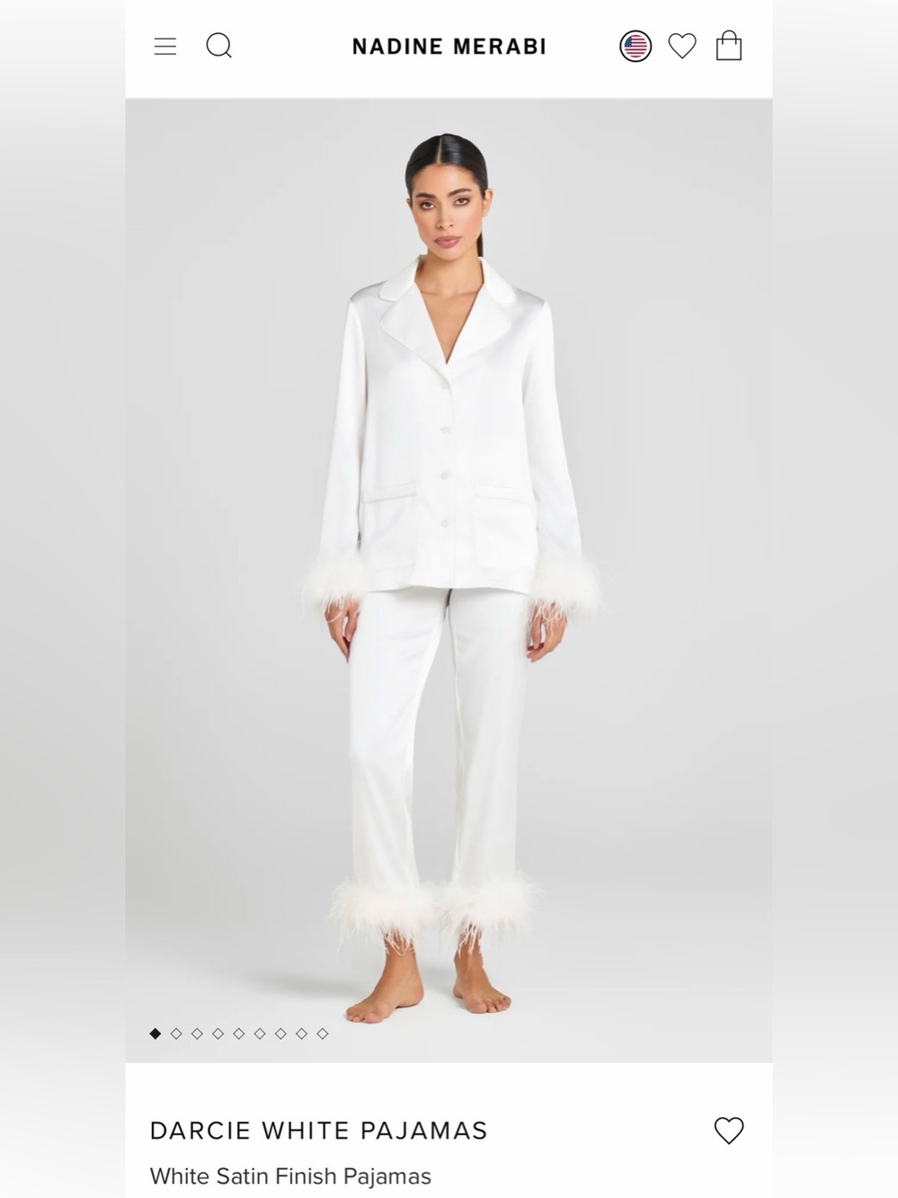 NADINE MERABI Ivory Satin Labeled Top